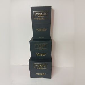 D'OR24K Prestige Bio Thermal Red Caviar Skincare Set - Dark Green & Gold